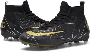 Soccer Cleats for Mens Womens Youth FG Football Boots Outdoor Comfortable Breathable Training Sneaker Shoes High Top