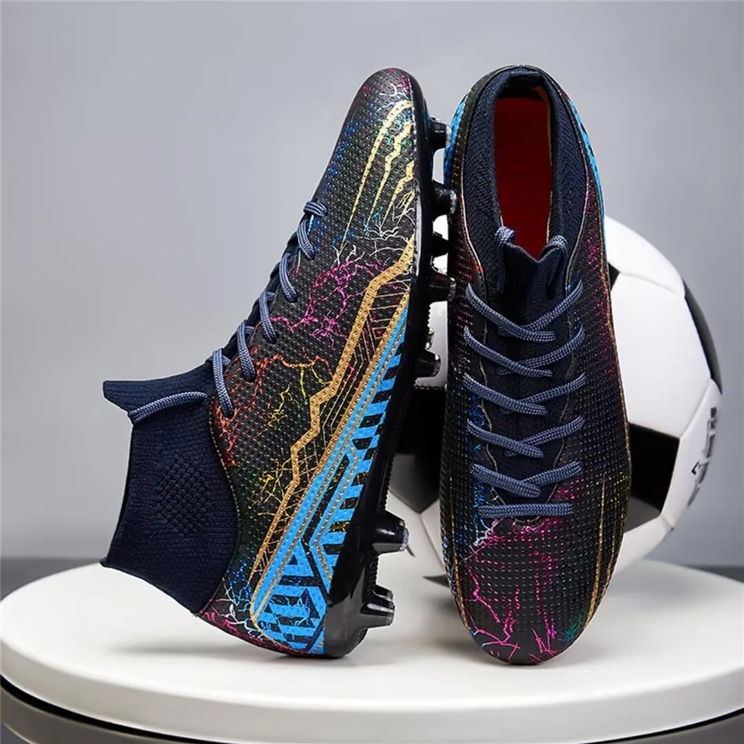 Soccer Cleats for Mens Womens Youth FG Football Boots Outdoor Comfortable Breathable Training Sneaker Shoes High Top