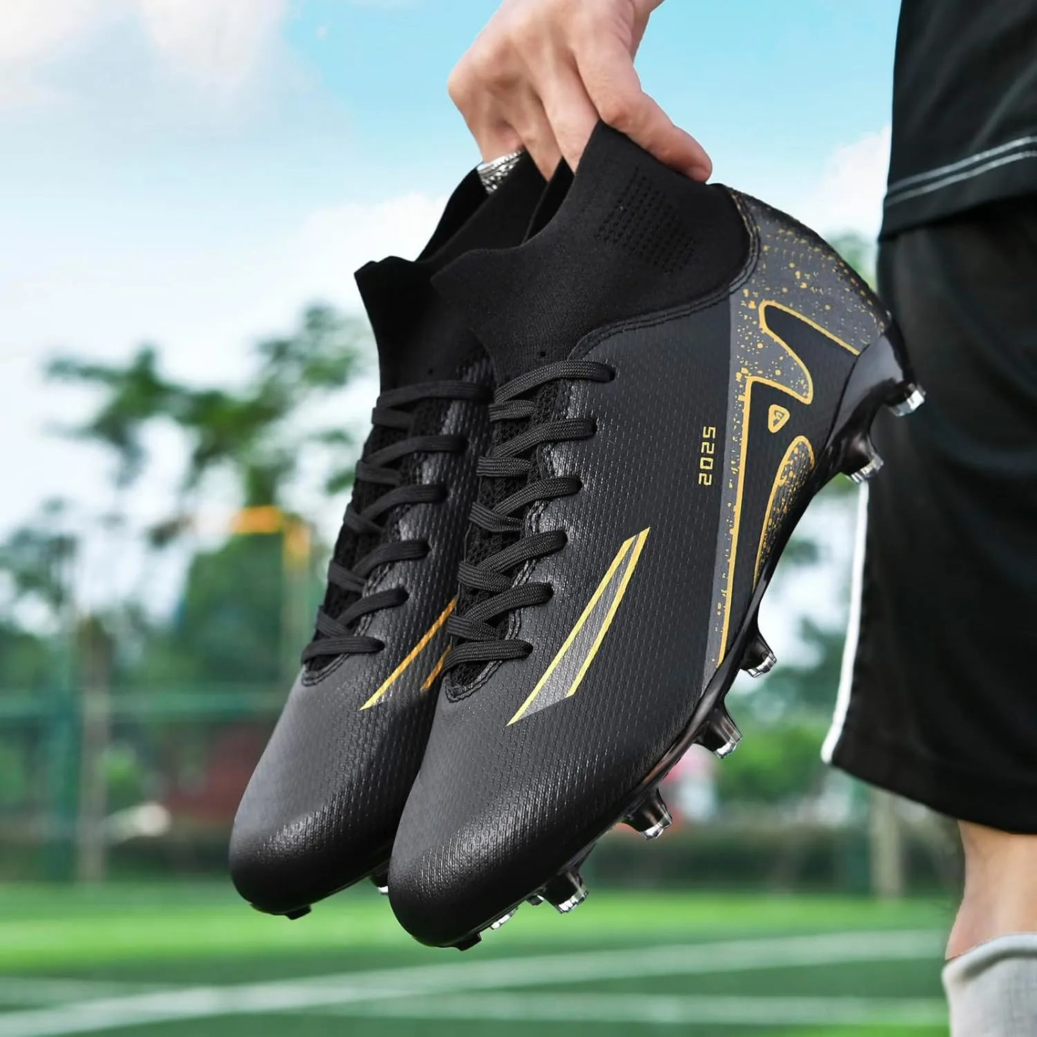 Soccer Cleats for Womens Mens Outdoor Unisex Turf Shoes Youth Rugby Shoes Adult AG FG TF Football Boots Wide Training Sneaker