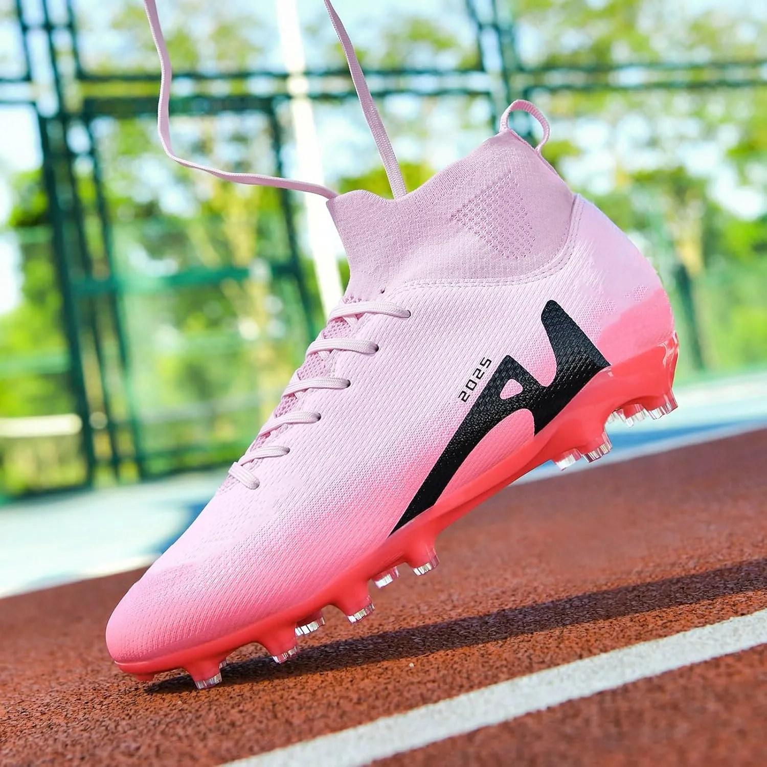 Soccer Cleats for Womens Mens Outdoor Unisex Turf Shoes Youth Rugby Shoes Adult AG FG TF Football Boots Wide Training Sneaker