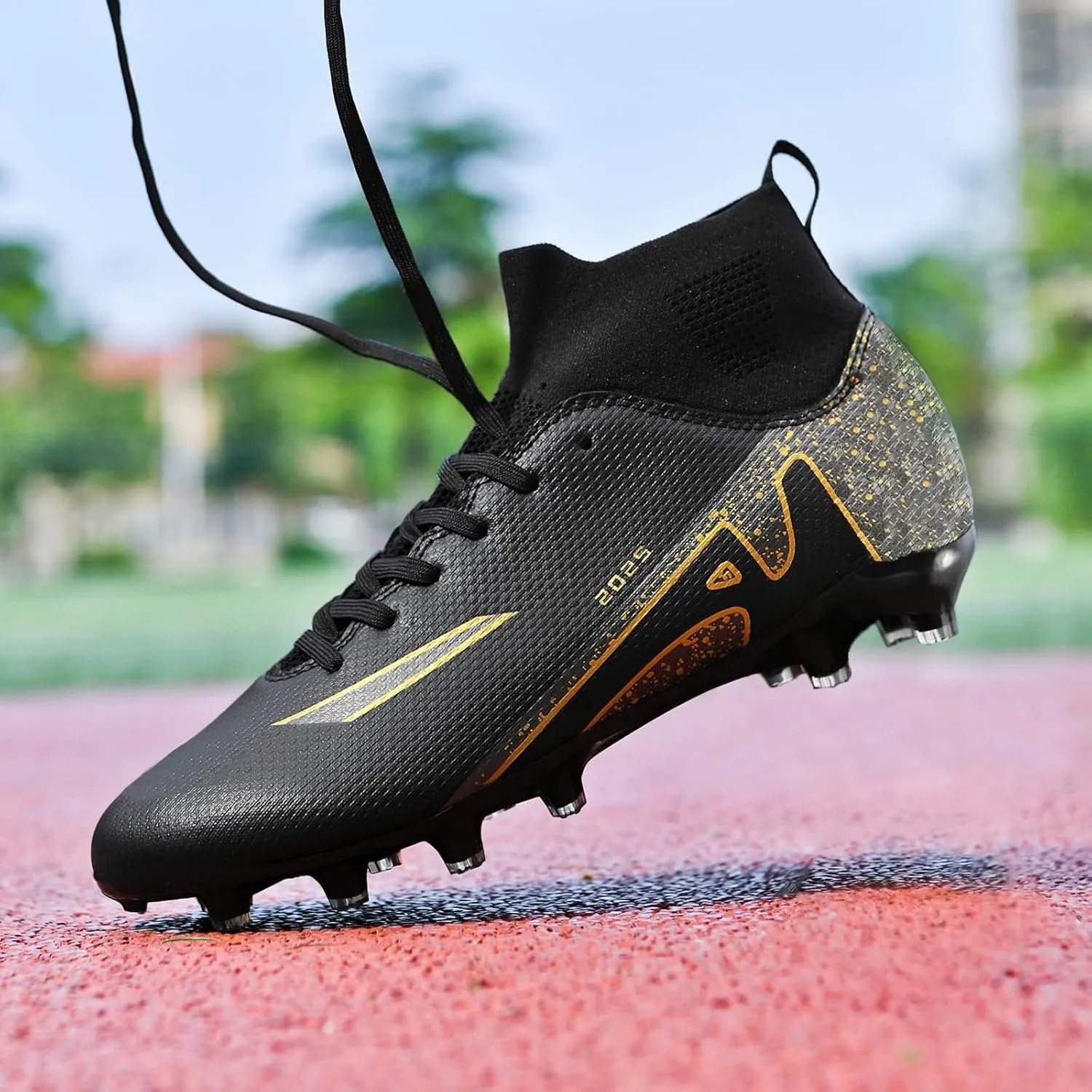 Soccer Cleats for Womens Mens Outdoor Unisex Turf Shoes Youth Rugby Shoes Adult AG FG TF Football Boots Wide Training Sneaker