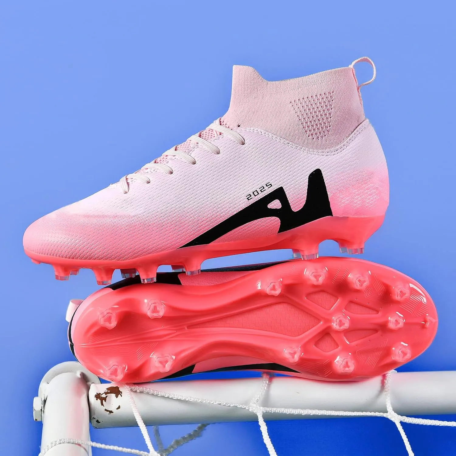 Soccer Cleats for Womens Mens Outdoor Unisex Turf Shoes Youth Rugby Shoes Adult AG FG TF Football Boots Wide Training Sneaker