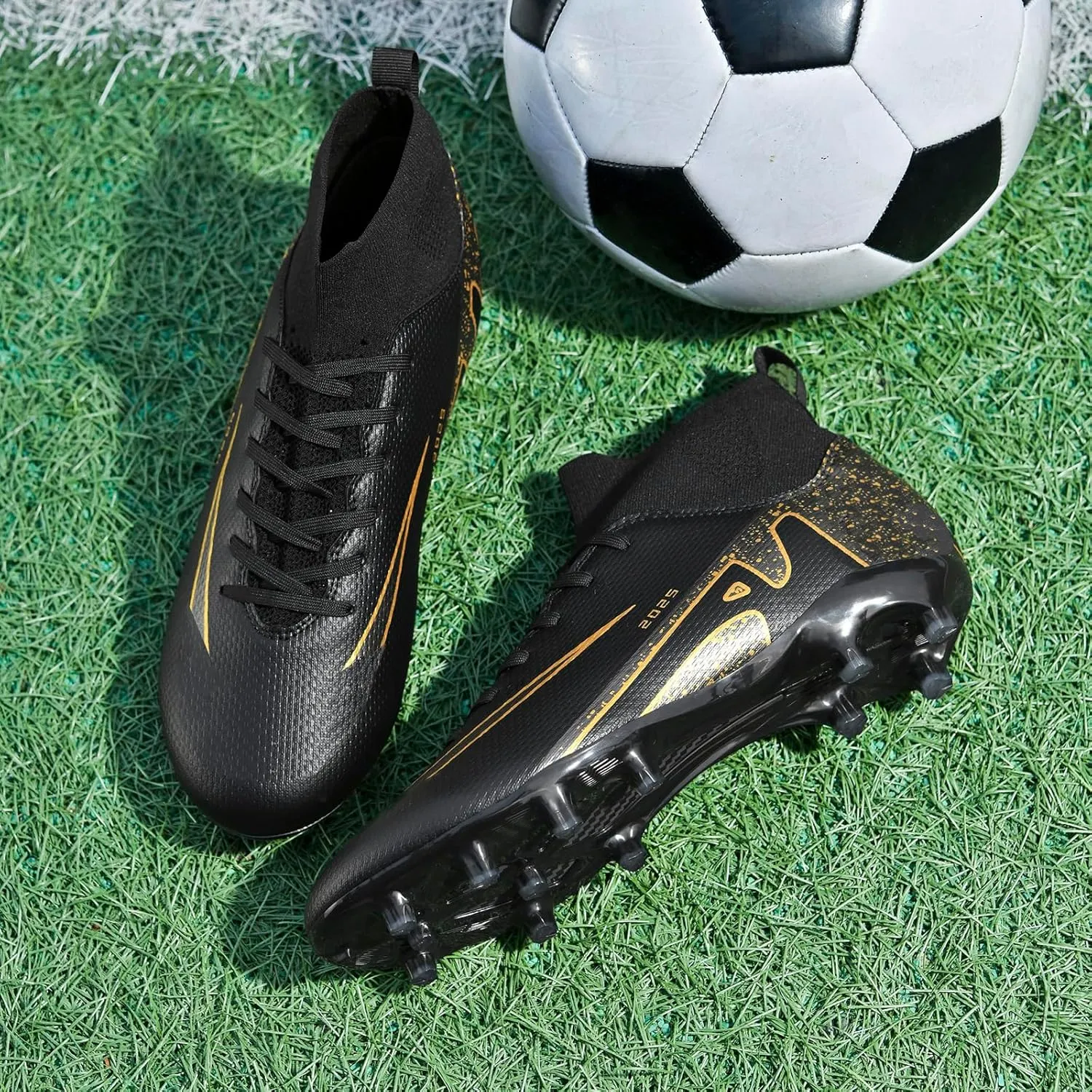 Soccer Cleats for Womens Mens Outdoor Unisex Turf Shoes Youth Rugby Shoes Adult AG FG TF Football Boots Wide Training Sneaker