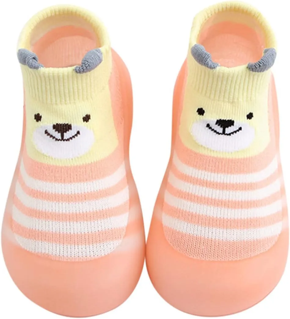 Sock Shoes for Kids Duck Boots Toddler Slip On Sneakers Lightweight Non-Slip Rubber Sole Baby First Walking Shoes