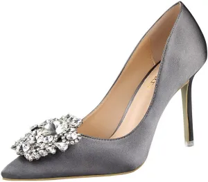 Stiletto Heels for Women Diamond Crystal Dress Pumps Sexy Pointed Toe High Heels Wedding Party Evening Shoes