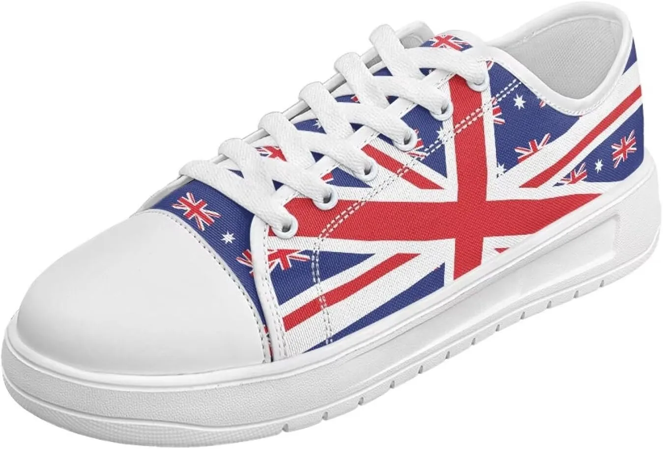 Summer Womens Casual Sneakers Trendy & Comfy Women Canvas Shoes with Flag Pattern