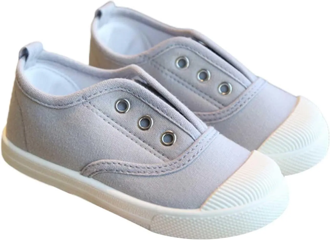 Toddler Boys Girls Low Top Canvas Slip On Shoes Lightweight Kids Sneakers School Runing Tennis Shoes Casual