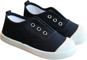 Toddler Boys Girls Low Top Canvas Slip On Shoes Lightweight Kids Sneakers School Runing Tennis Shoes Casual