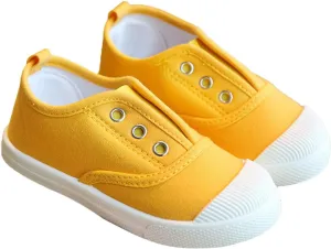 Toddler Boys Girls Low Top Canvas Slip On Shoes Lightweight Kids Sneakers School Runing Tennis Shoes Casual