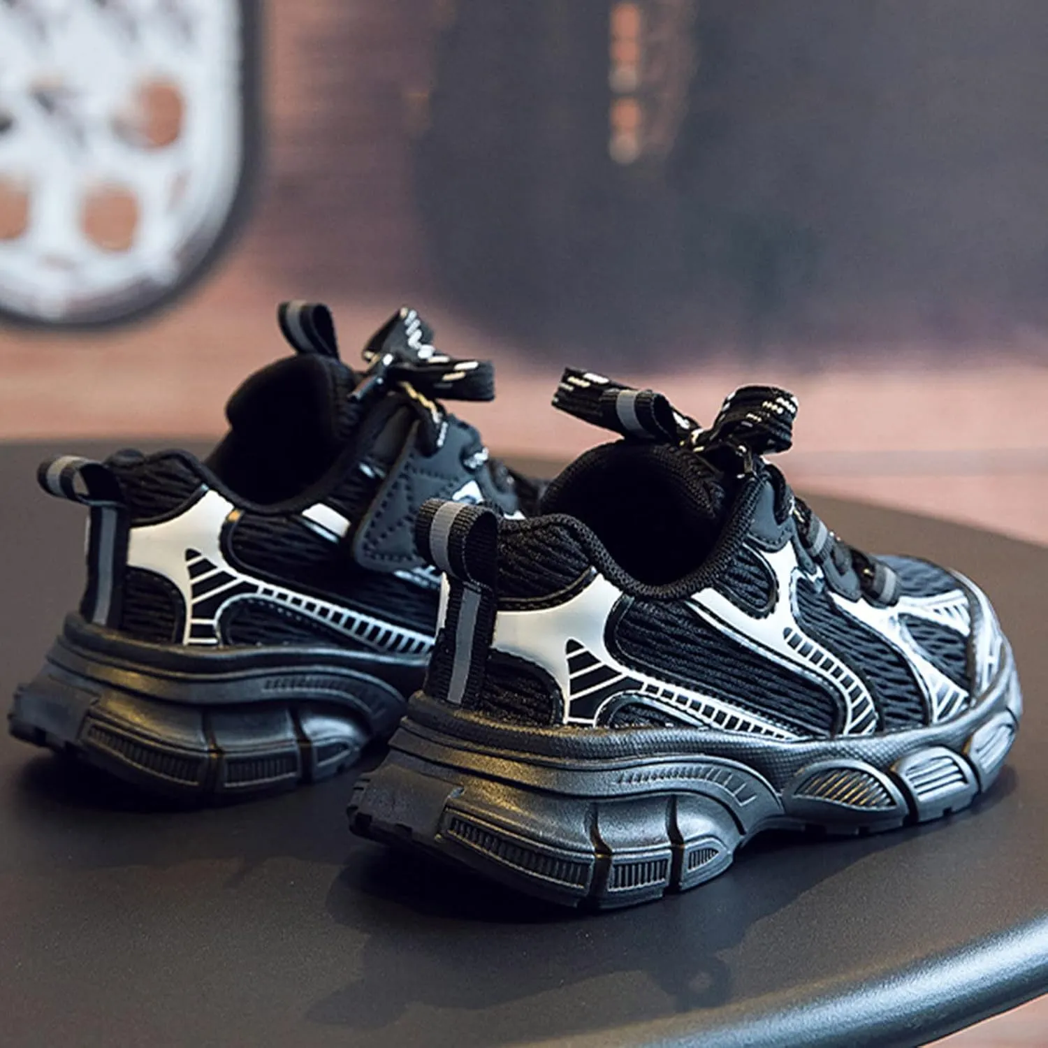 Toddler Sneakers Boys Girls Tennis Shoes Kids Mesh Breathable Sneakers Non Slip Lace-up Running Athletic Sports Shoes