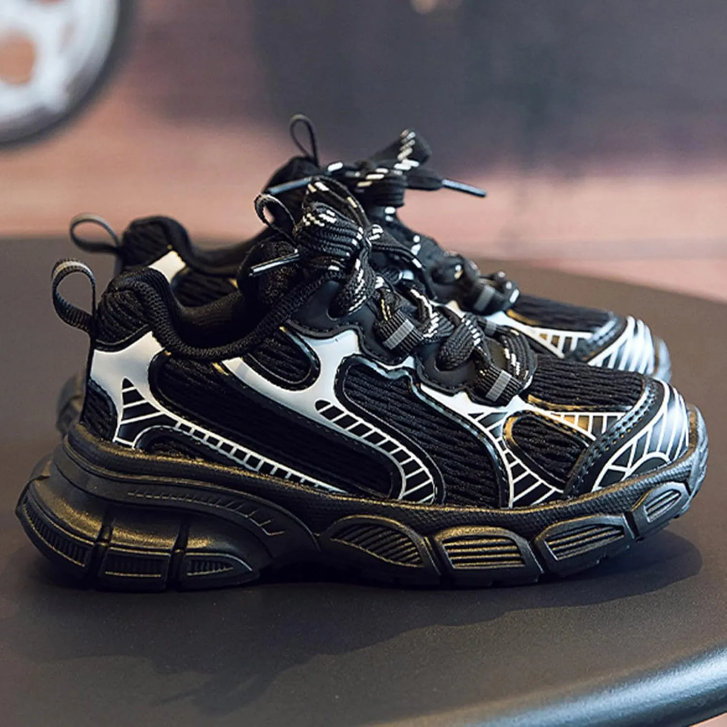Toddler Sneakers Boys Girls Tennis Shoes Kids Mesh Breathable Sneakers Non Slip Lace-up Running Athletic Sports Shoes
