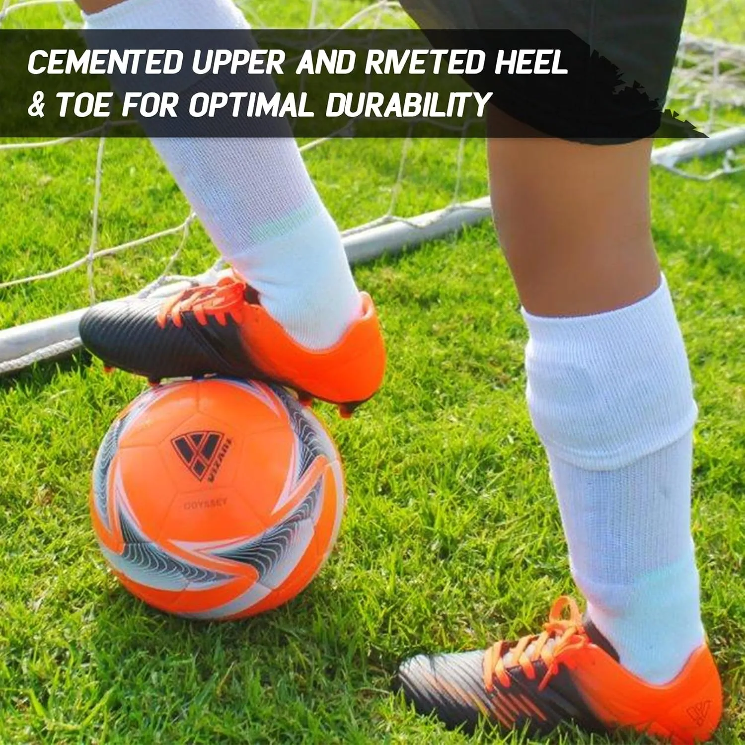 Vizari Liga FG Soccer Cleats for Kids | 100% Synthetic Football Cleats for Comfortable Wear | Water Resistant Two Tone Soccer Shoes with Anti-Stretch Lining for Flexible Indoor and Outdoor Play