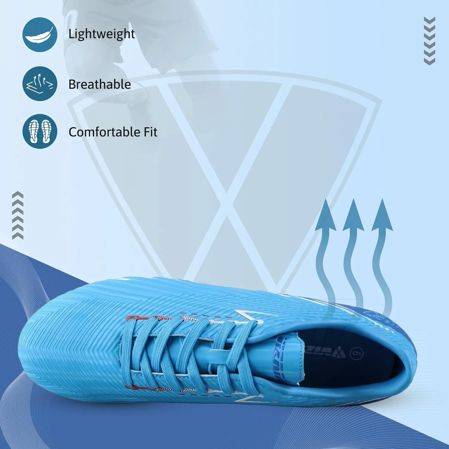 Vizari Tesoro Firm Ground Soccer Cleats for Mens - Lightweight & Durable Adult Soccer Cleats with Enhanced Traction - Mens Soccer Shoes with Padded Heel & Anti-Stretch Lining