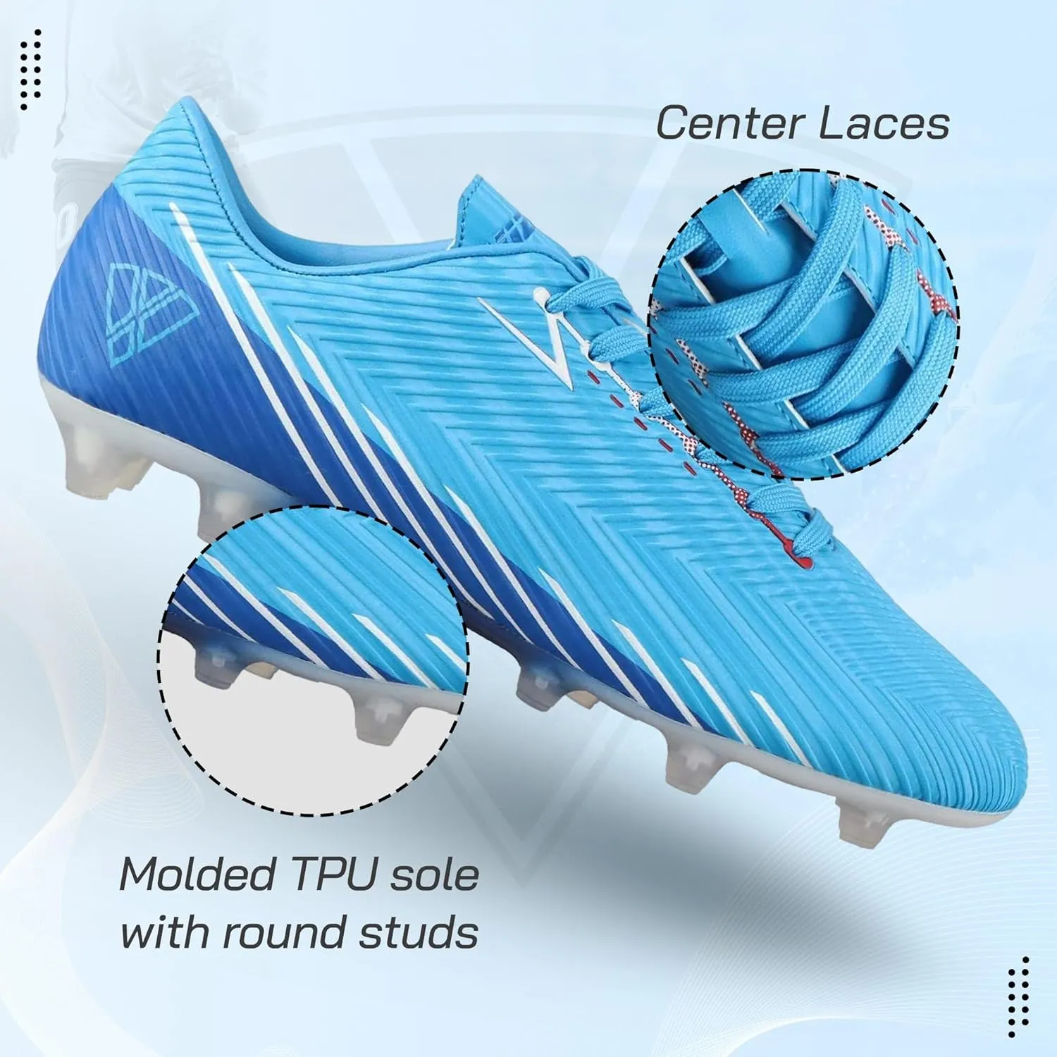 Vizari Tesoro Firm Ground Soccer Cleats for Mens - Lightweight & Durable Adult Soccer Cleats with Enhanced Traction - Mens Soccer Shoes with Padded Heel & Anti-Stretch Lining
