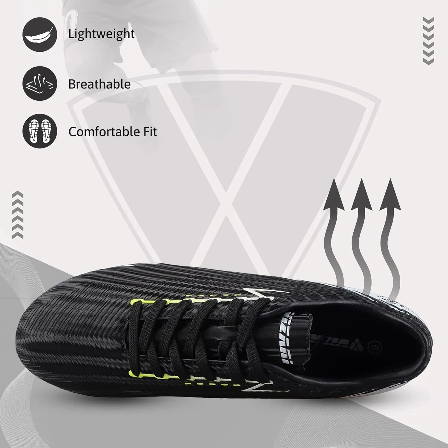 Vizari Tesoro Firm Ground Soccer Cleats for Mens - Lightweight & Durable Adult Soccer Cleats with Enhanced Traction - Mens Soccer Shoes with Padded Heel & Anti-Stretch Lining