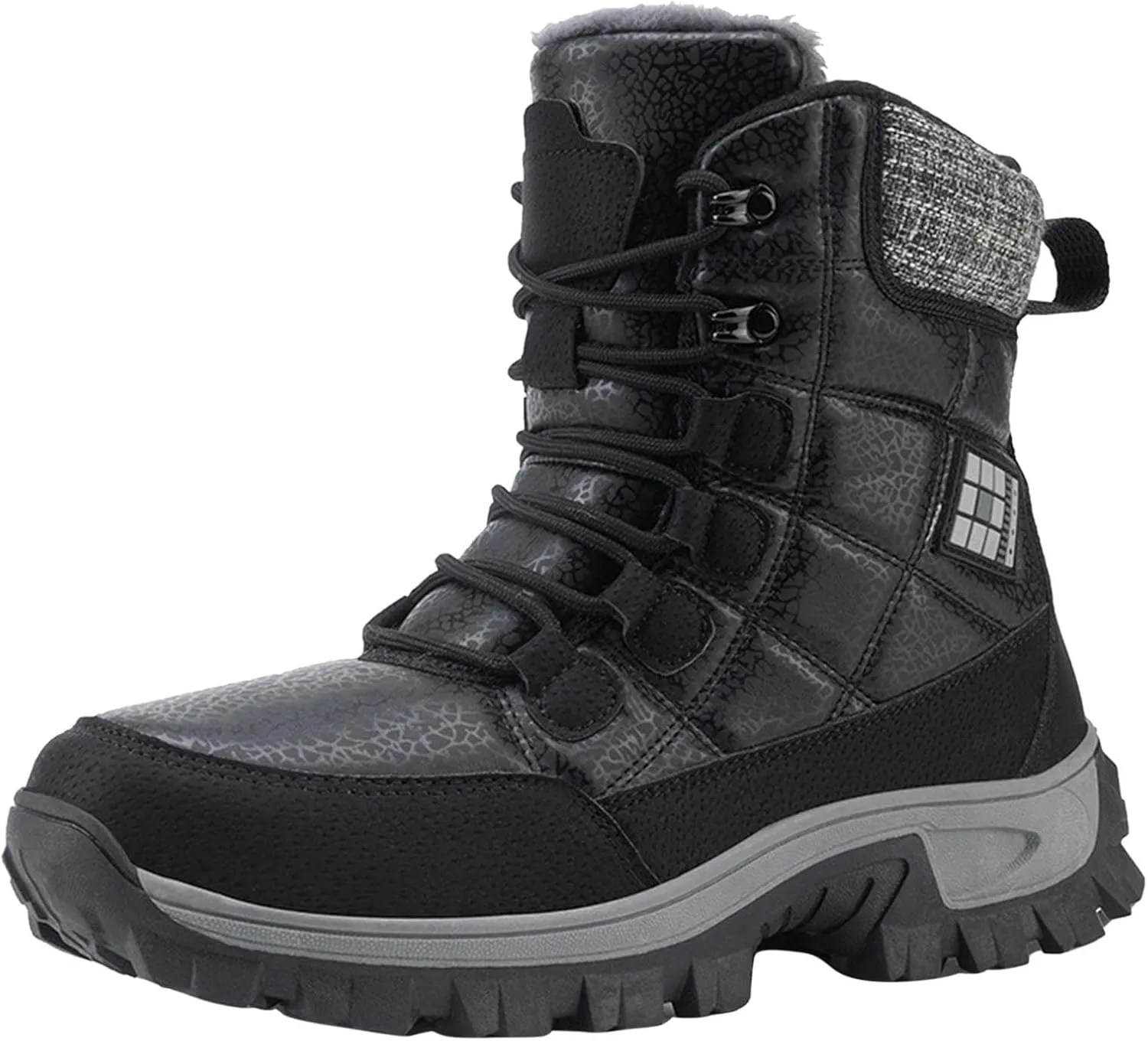 Winter Boots for Women Couple Boots Waterproof Snow Boots Padded Thickened Mid Calf Warm Walking Shoes