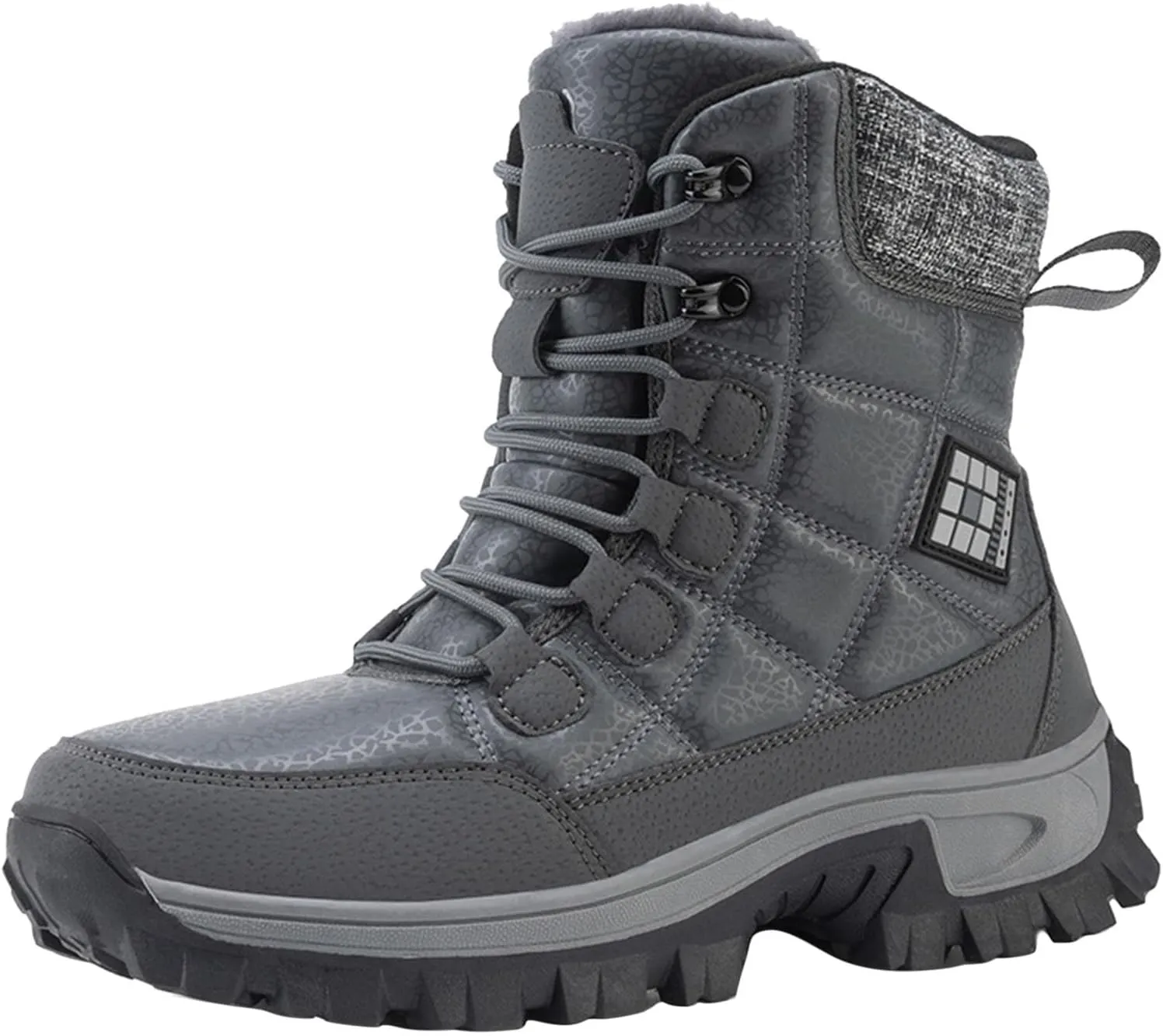 Winter Boots for Women Couple Boots Waterproof Snow Boots Padded Thickened Mid Calf Warm Walking Shoes