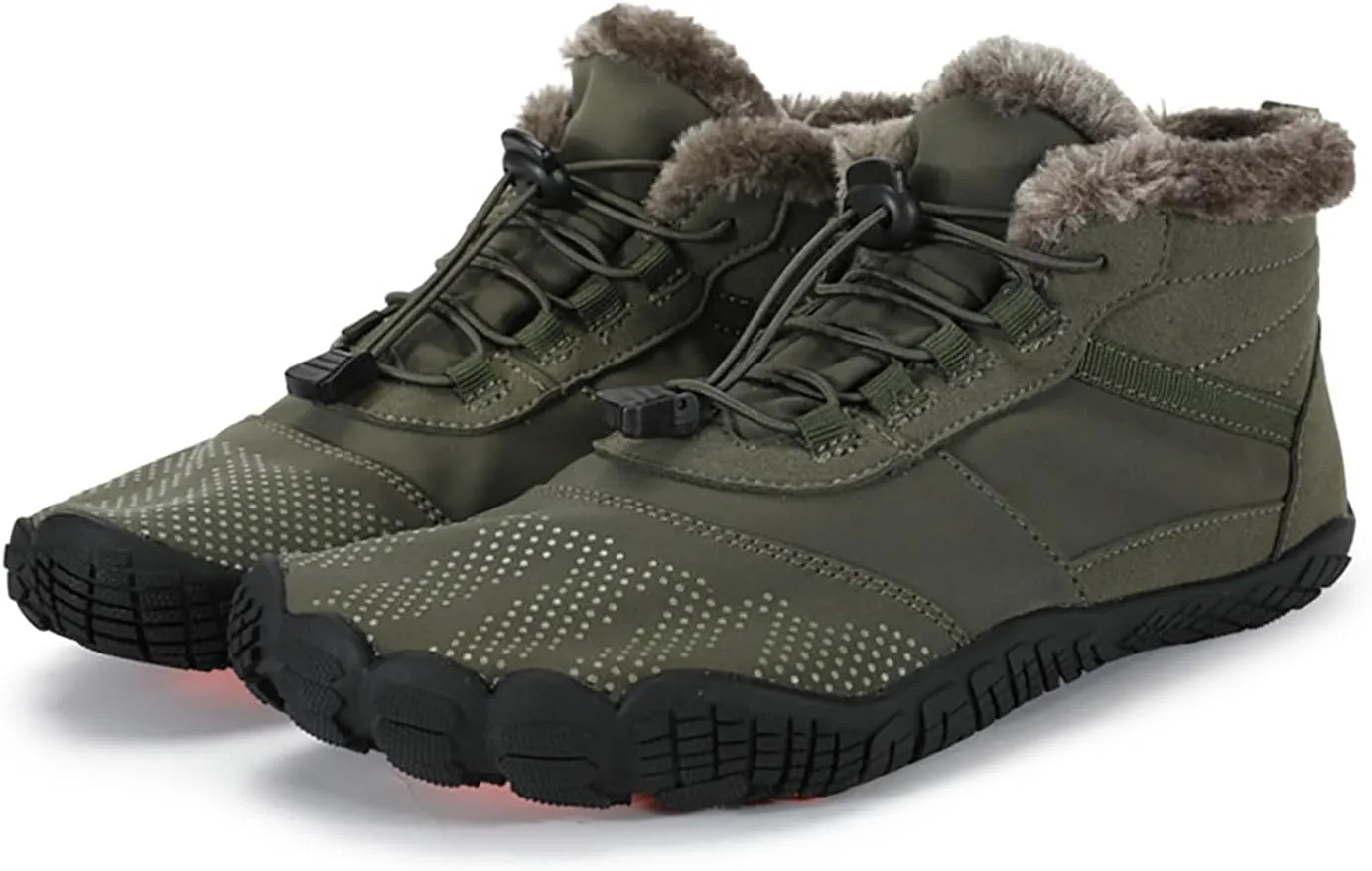 Winter Boots For Women Large Size Hiking Boots Non Slip Thick Sole Snow Boots Five Toe Outdoor Cotton Shoes