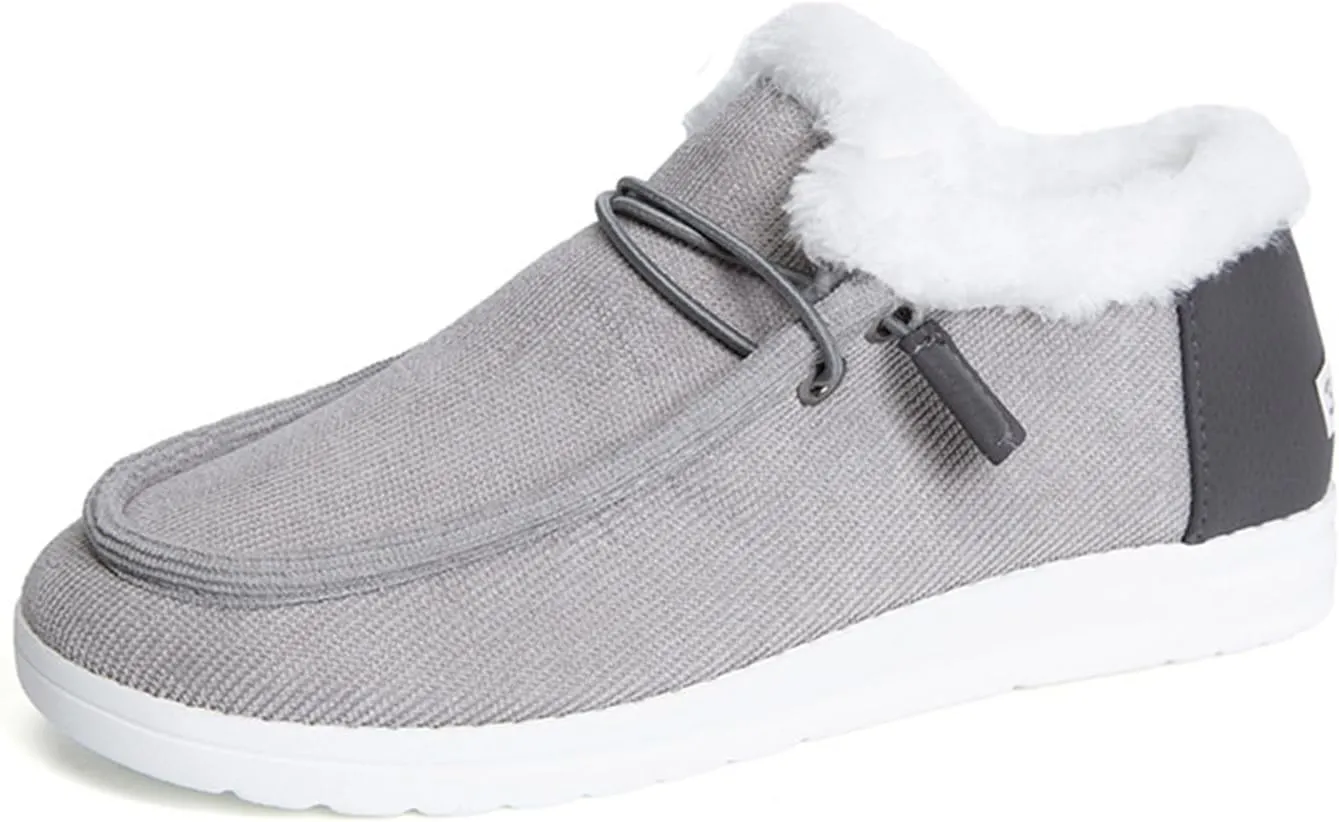 Winter Boots For Women Warm Snow Boots Slip on Comfortable Outdoor Fur Lined Ankle Booties Thickening Loafers Shoes