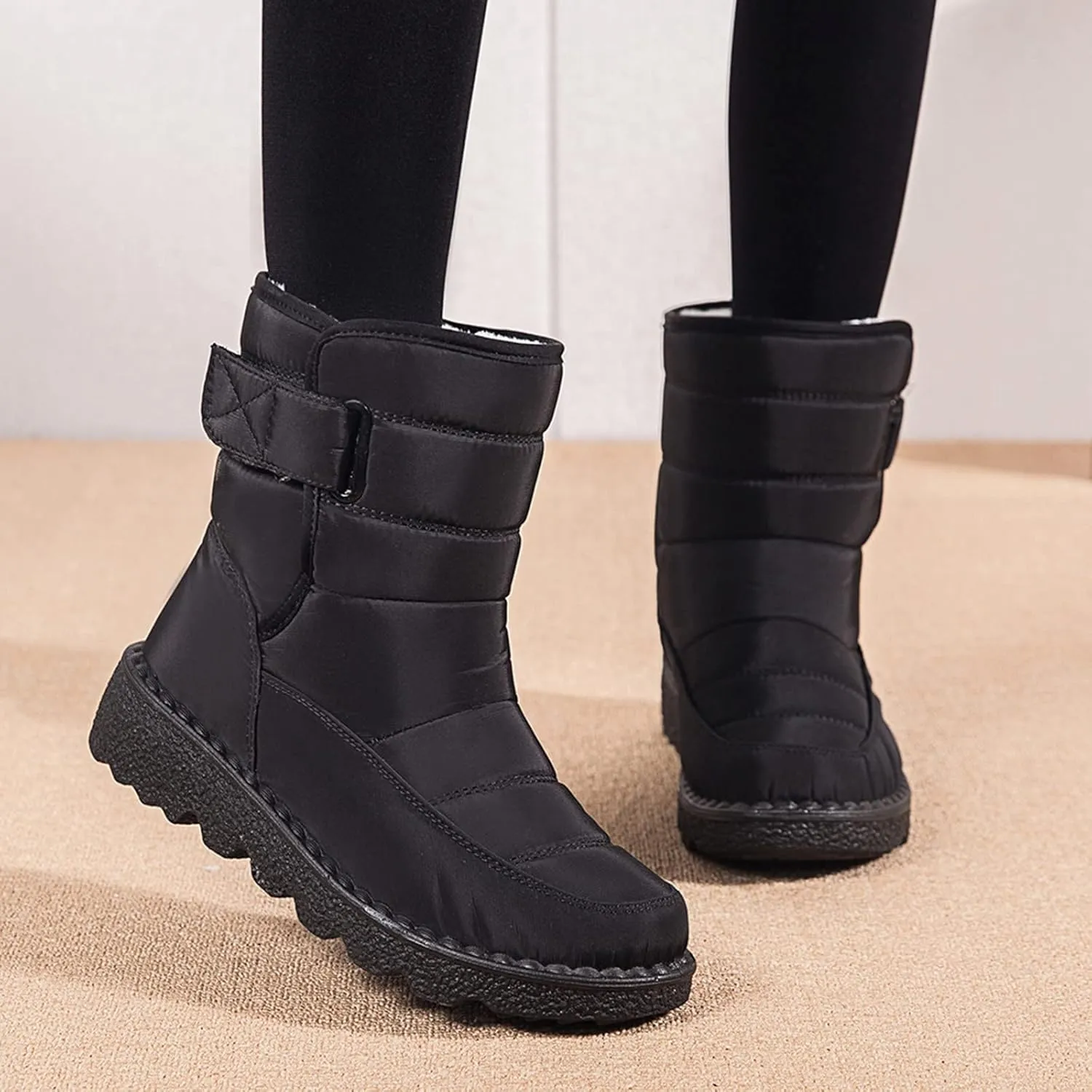 Winter Boots for Women Waterproof Winter Boot Ladies Slip On Womens Snow Boots Winter Shoes Warm Fur Lined Womens Fur Lined Slip On Boot Mens Casual Shoes Mens Booties Winter