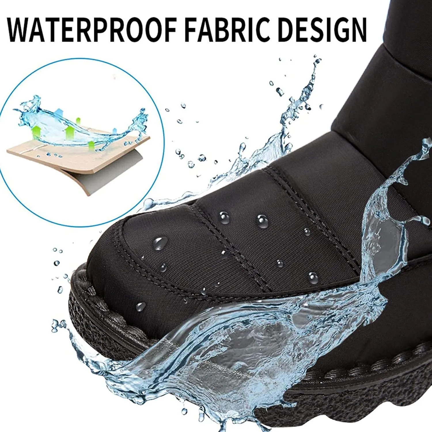 Winter Boots for Women Waterproof Winter Boot Ladies Slip On Womens Snow Boots Winter Shoes Warm Fur Lined Womens Fur Lined Slip On Boot Mens Casual Shoes Mens Booties Winter