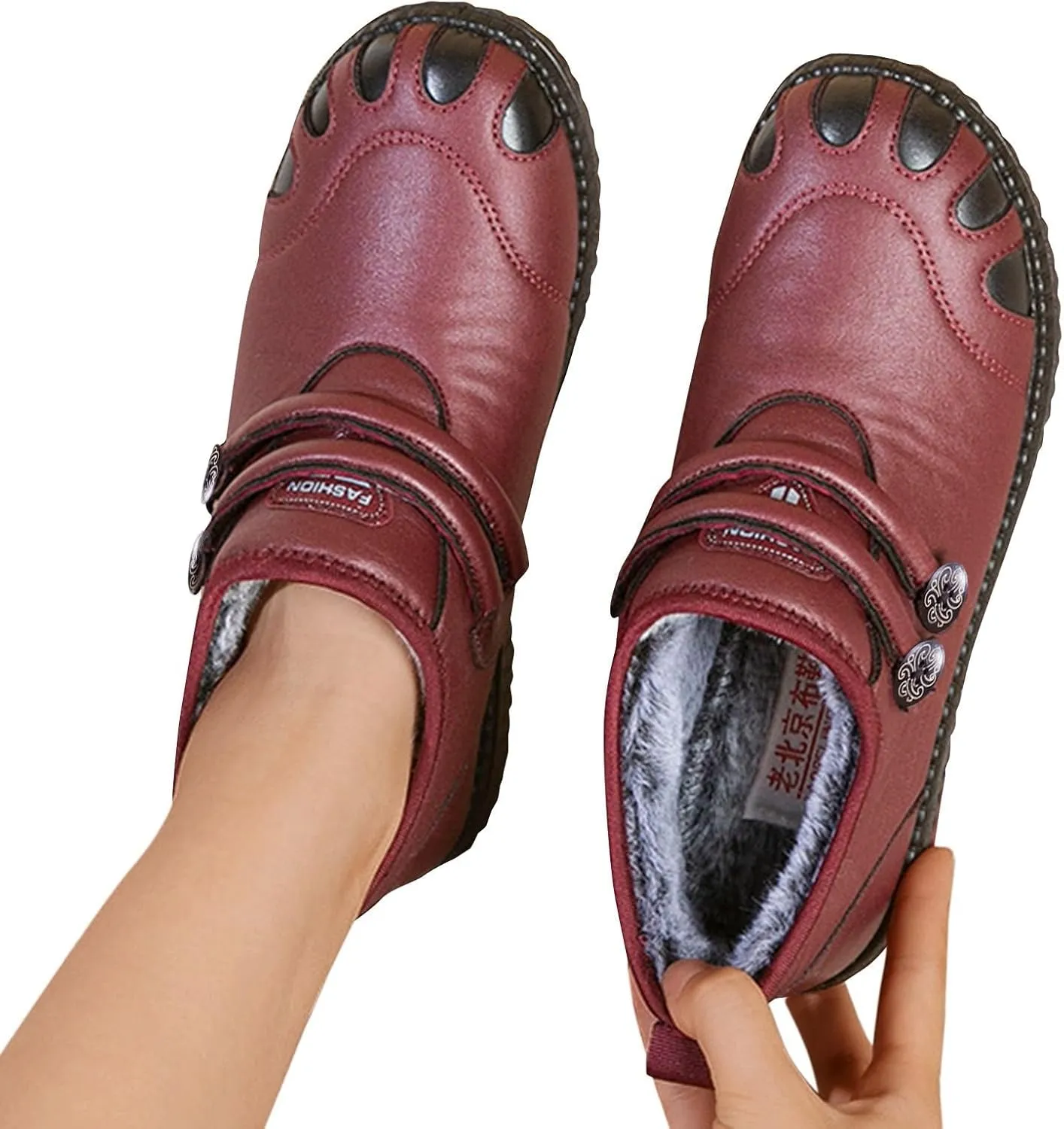 Winter Boots for Women Wide Width Sporty Slip On Boots Womens Snow Boots Winter Shoes Warm Fur Lined Winter Shoes for Women Waterproof Womens Rain Boots Men's Snow Booties