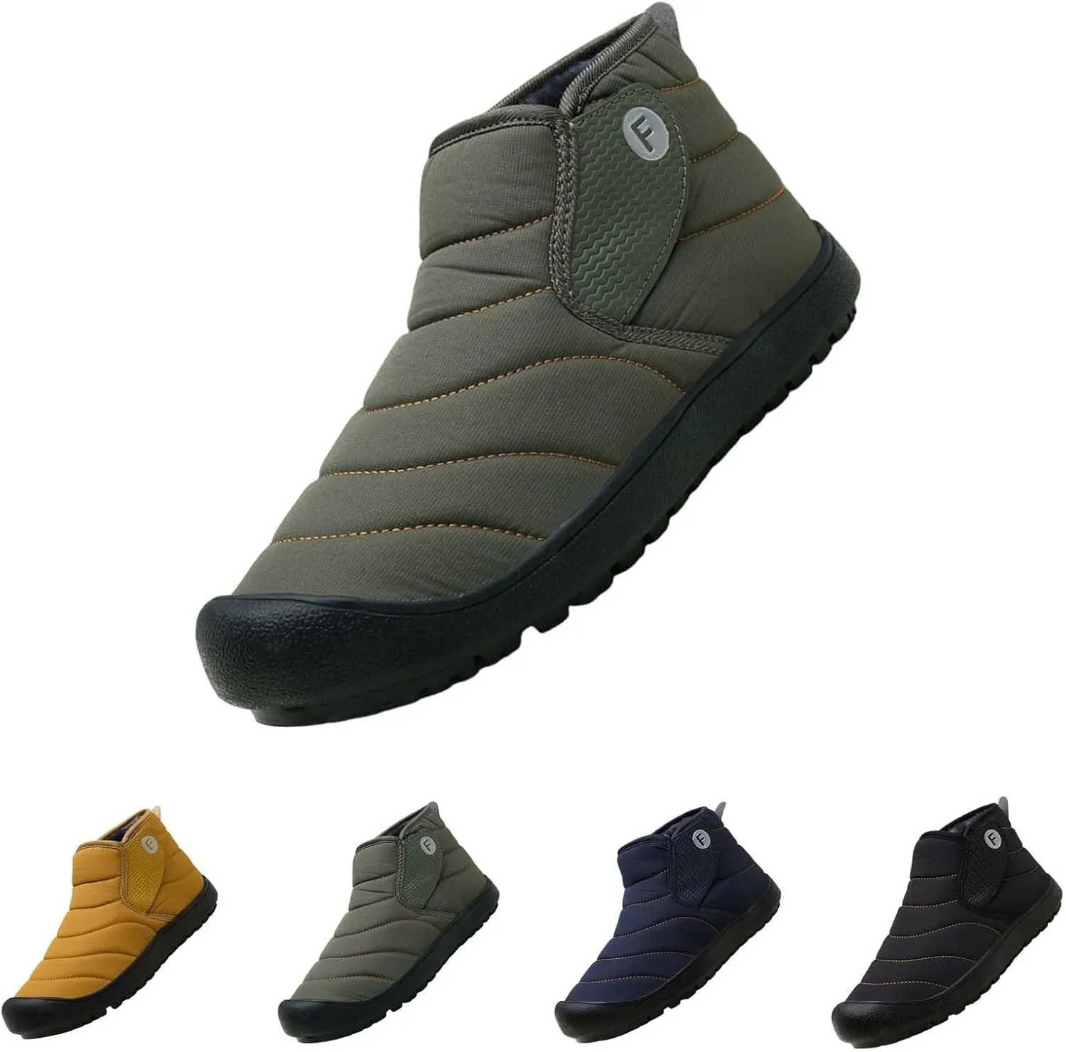 Winter Boots Women Wide Short Snow Boots Womens Comfortable Warm Barefoot Shoes Grounded Footwear Hiking Ankle Boots for Women Men Snow Booties