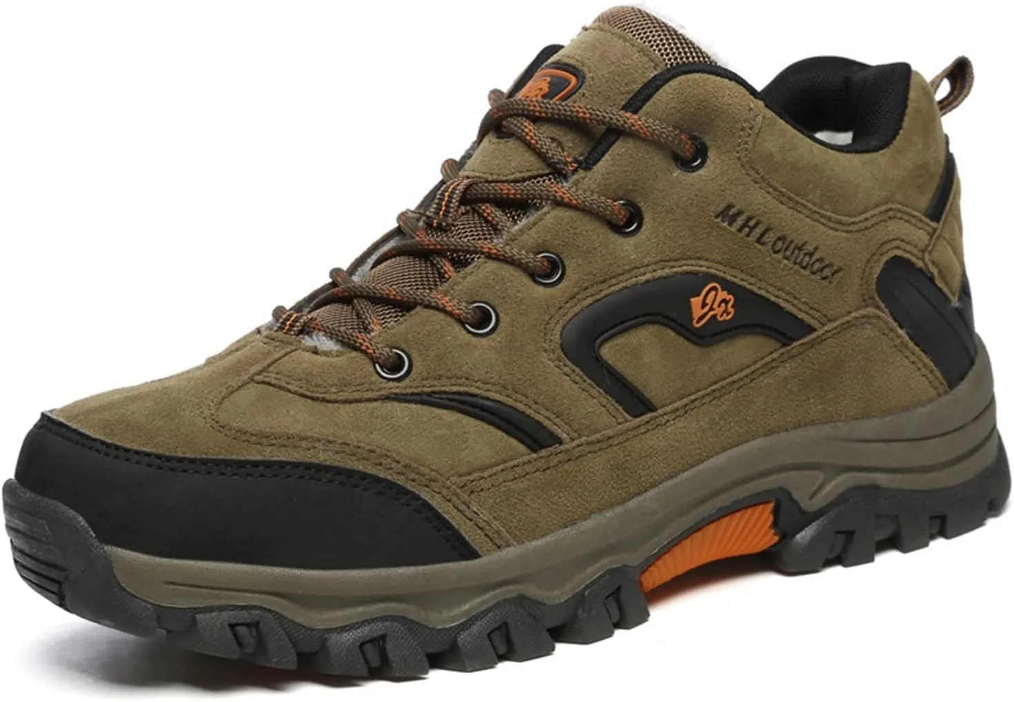 Winter Hiking Boots Men,Fashion Comfortable Cold-Weather Warm Winter Shoes for Men,Lightweight Walking Mens Snow Boots,Non-Slip Rubber Outsole