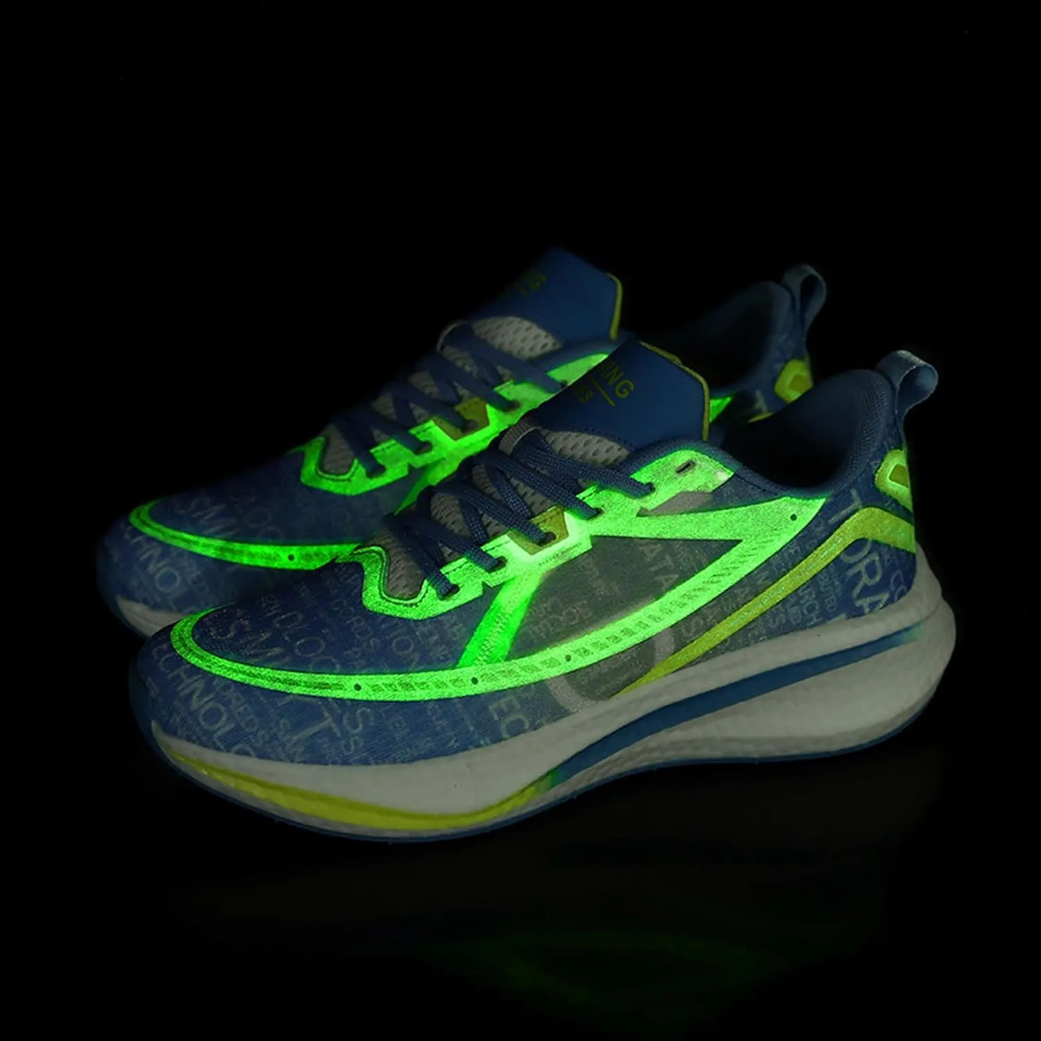 with Cool Color Coded Letters Luminous Lace up Basketball Shoes，Men Women Comfortable Backpack Hiking Shoes for