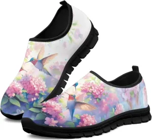 Women Running Shoes Non Slip Workout Shoes Breathable Mesh Walking Sneakers Casual Flat Shoes