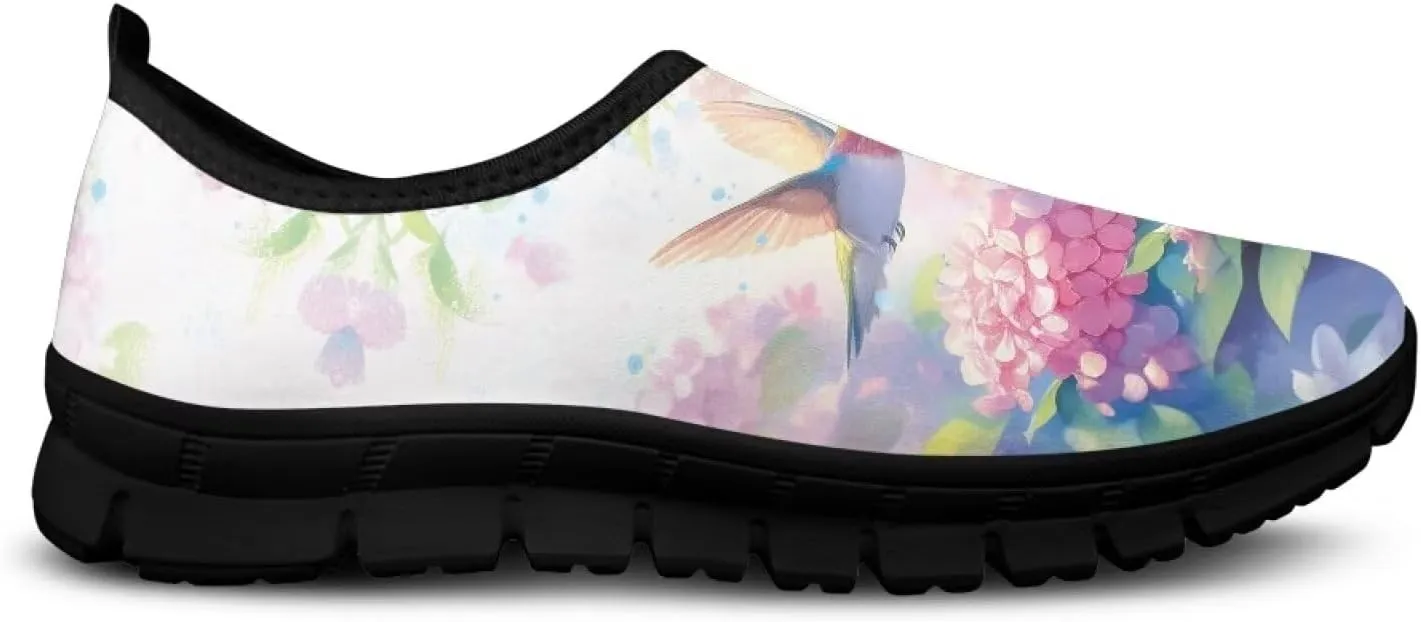 Women Running Shoes Non Slip Workout Shoes Breathable Mesh Walking Sneakers Casual Flat Shoes