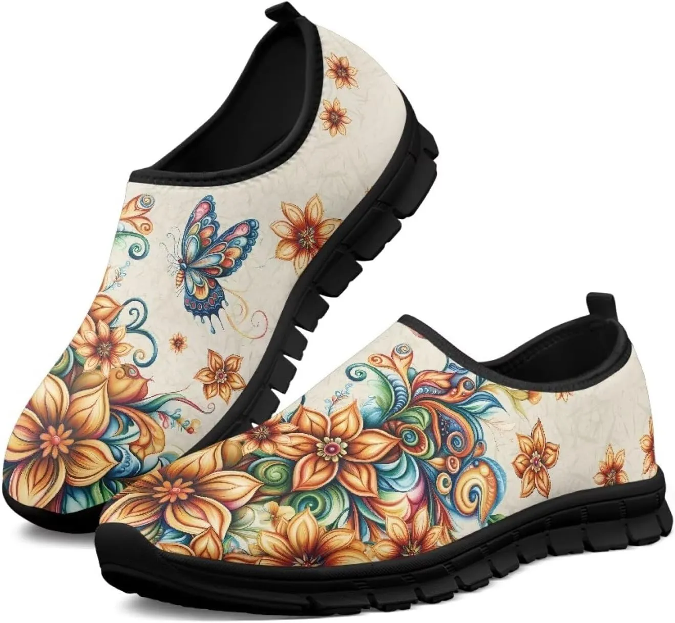 Women Running Shoes Non Slip Workout Shoes Breathable Mesh Walking Sneakers Casual Flat Shoes