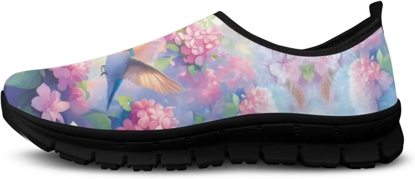 Women Running Shoes Non Slip Workout Shoes Breathable Mesh Walking Sneakers Casual Flat Shoes