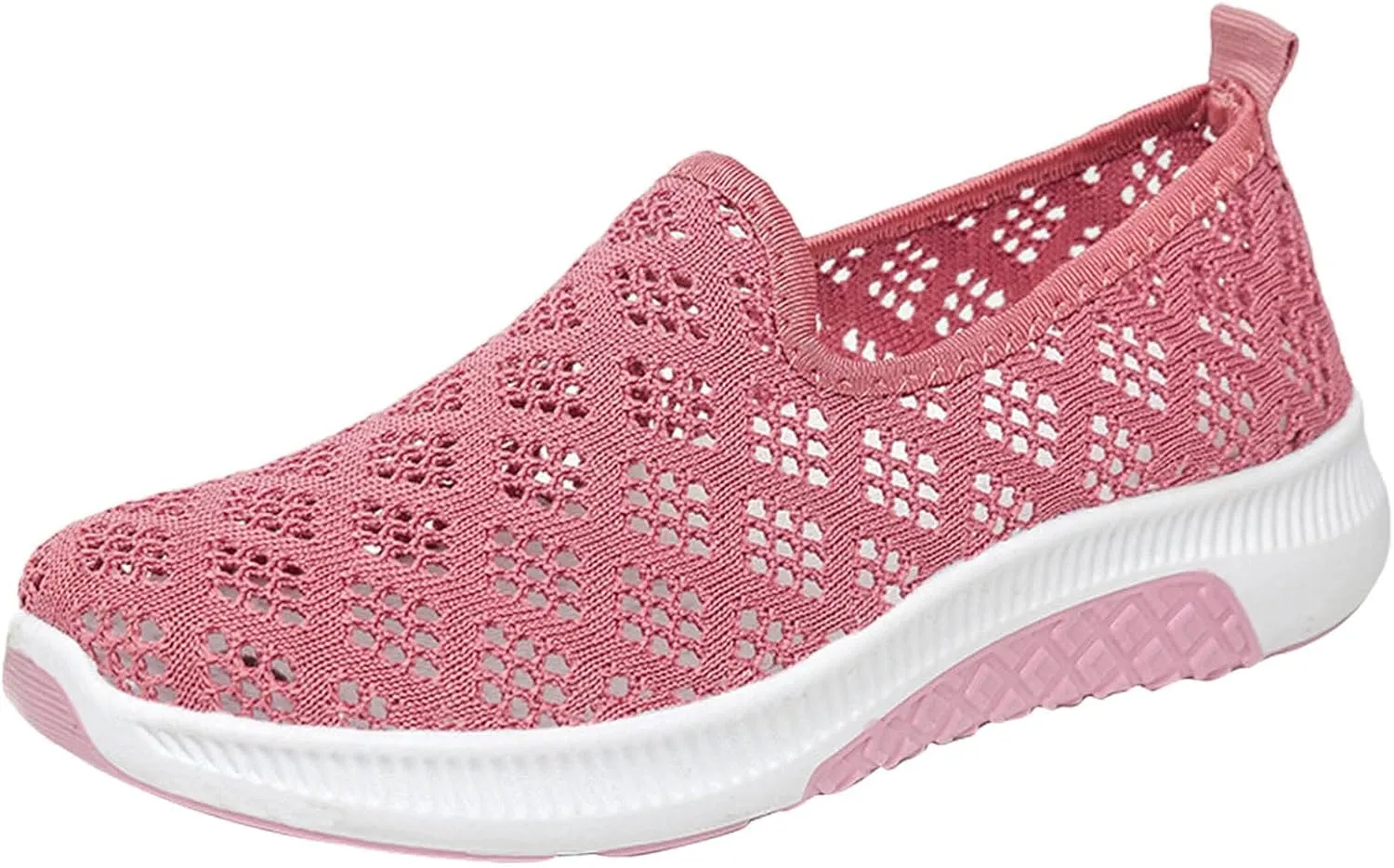 Women Slip On Sneakers Lightweight Walking Shoes Breathable Mesh Casual Comfortable Flats Non Slip Loafers