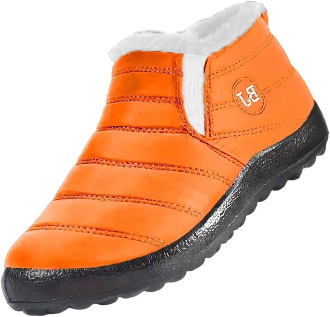 Women Snow Boots Waterproof Cloth: Mens Fur Lined Platform Boots Comfy Barefoot Shoes Hiking Boots Warm Winter Slip-Ons Wide Calf Grounded Footwear Mini Ankle Booties