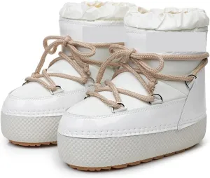 Womens Boots Winter snow boots Women's design Waterproof leather cotton boots Women's thick warm ski boots Ankle boots.