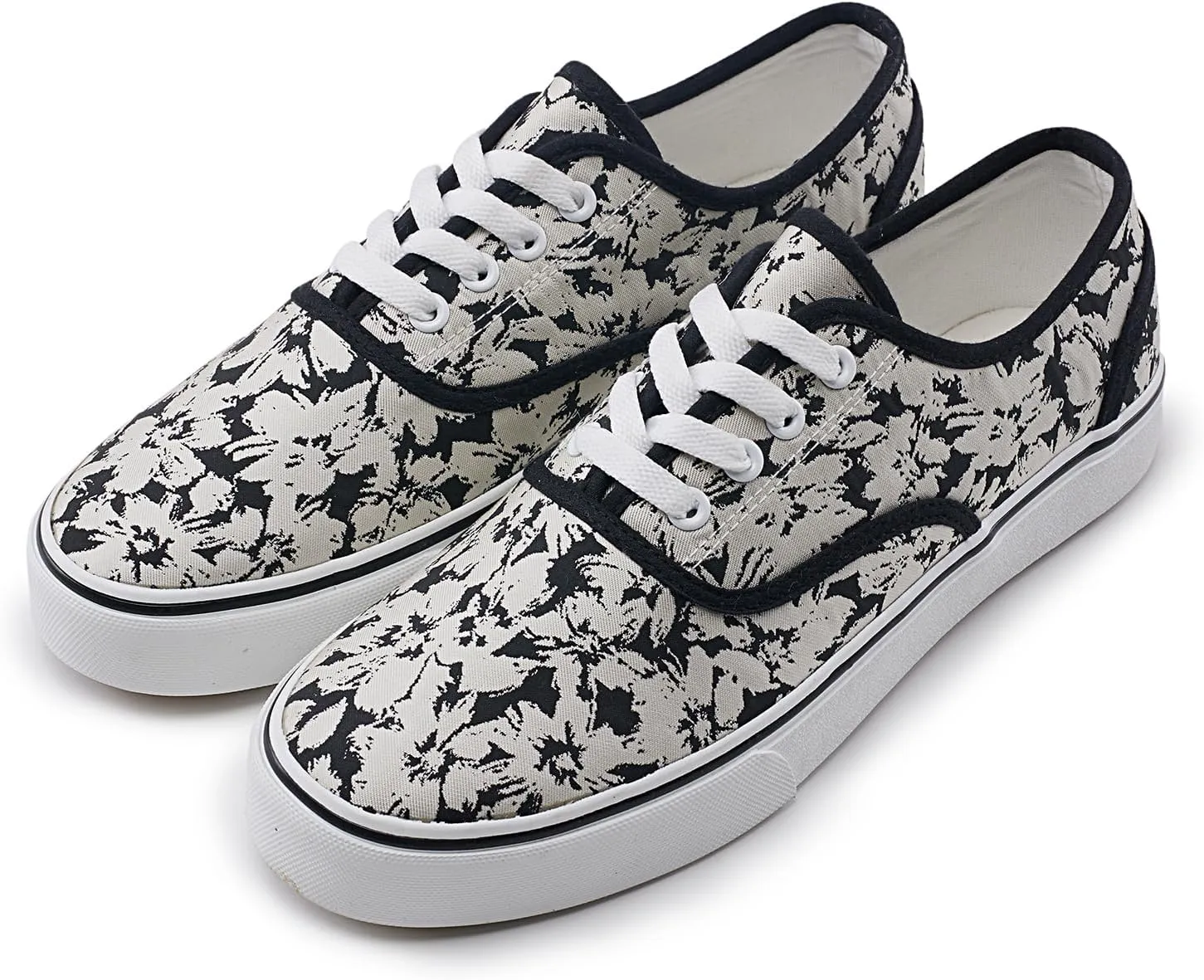 Women's Canvas Shoes Low Top Fashion Classic Slip on Canvas Sneakers Lace-up Walking Shoes Tennis Shoes