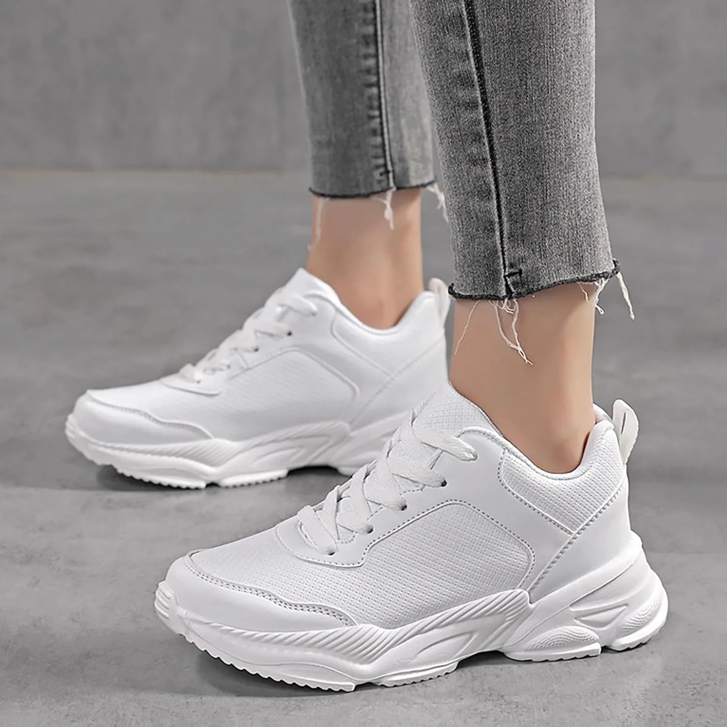Women's Fashion Sneakers Women Running Shoes Mens Casual Sneakers Lightweight Round Toe Slip On Casual Loafers for Women Wide Womens Slip On Sneakers Wide Width