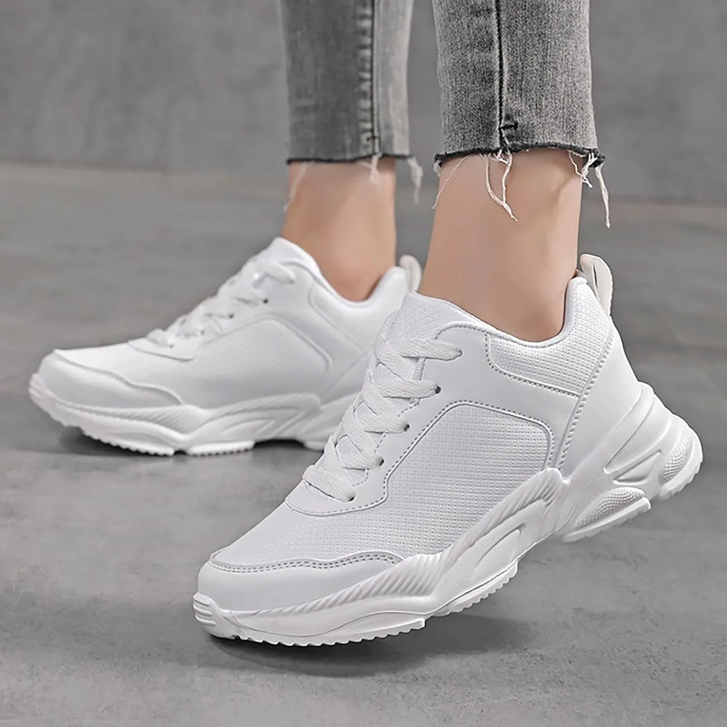 Women's Fashion Sneakers Women Running Shoes Mens Casual Sneakers Lightweight Round Toe Slip On Casual Loafers for Women Wide Womens Slip On Sneakers Wide Width