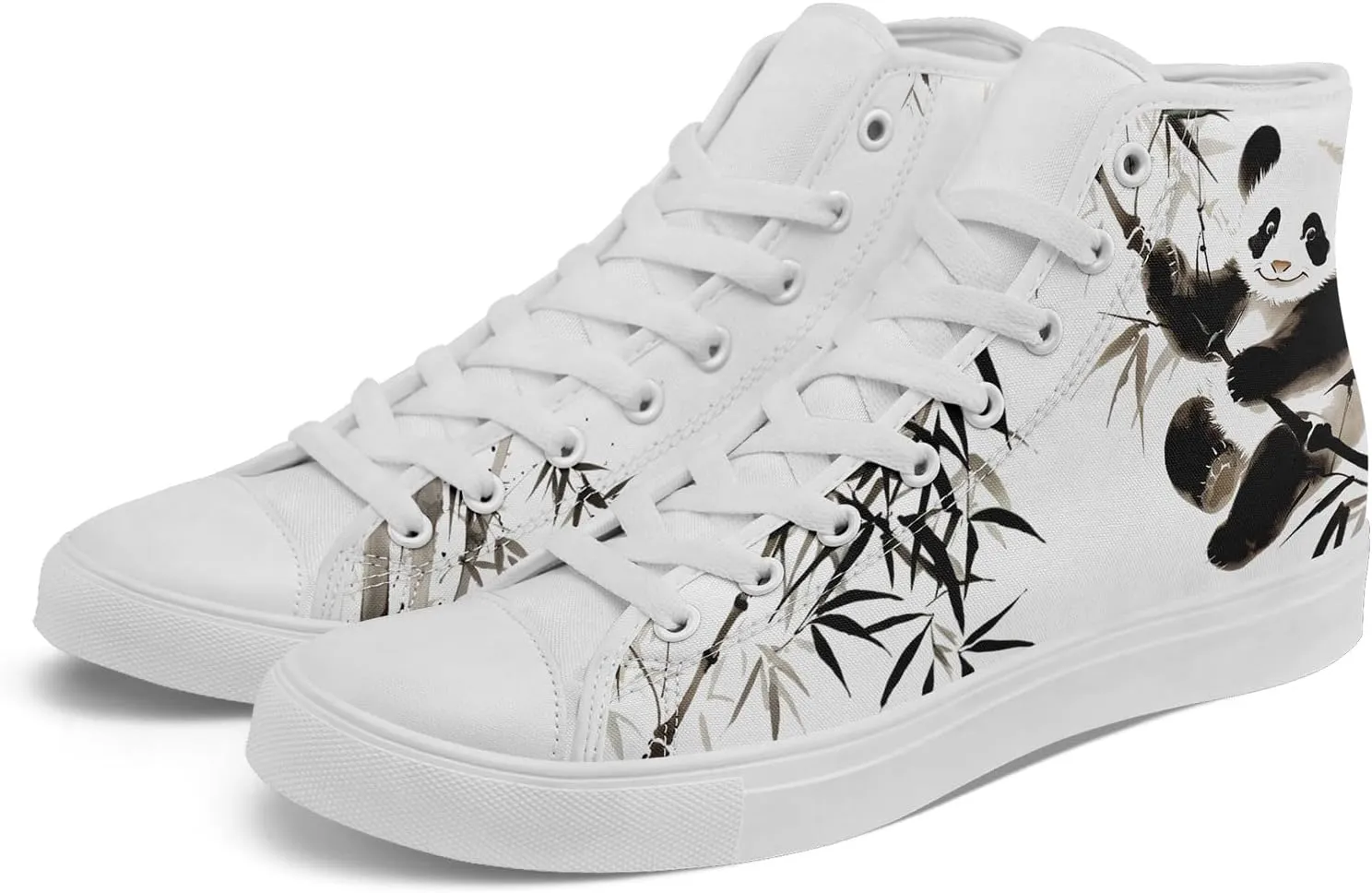 Women's High Top Sneakers Canvas Shoes Lace up Casual Tennis Shoes Fashion Flat Walking Shoe for Men