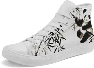 Women's High Top Sneakers Canvas Shoes Lace up Casual Tennis Shoes Fashion Flat Walking Shoe for Men