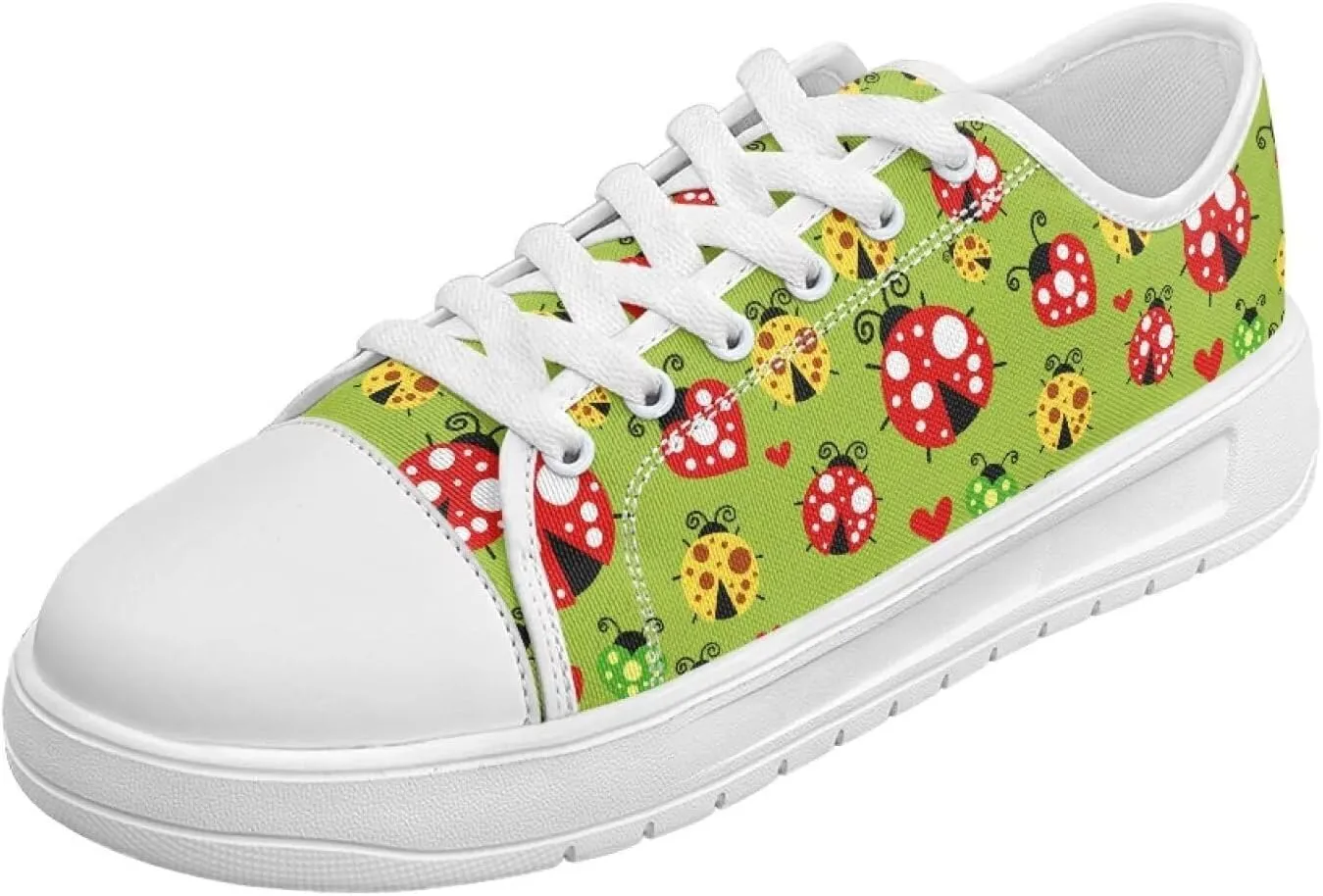 Women's Lace Up Low Top Canvas Shoes Fashion Casual Round Toe Sneakers Hands Free No Laces Barefoot Shoes US5.5-13.5
