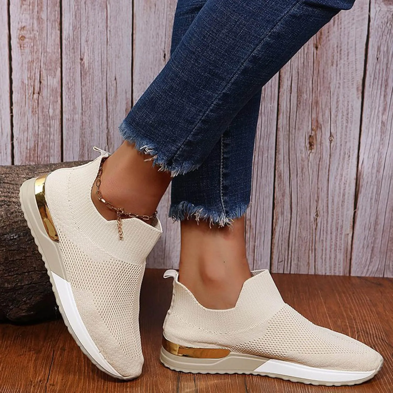 Women’s Slip-On Shoes Casual Lace-Free Walking Loafers Mens Running Shoes Wide Feet Men's Casual Dress Shoes Black Platform Sneaker Brown Tennis Shoe Casual Loafers