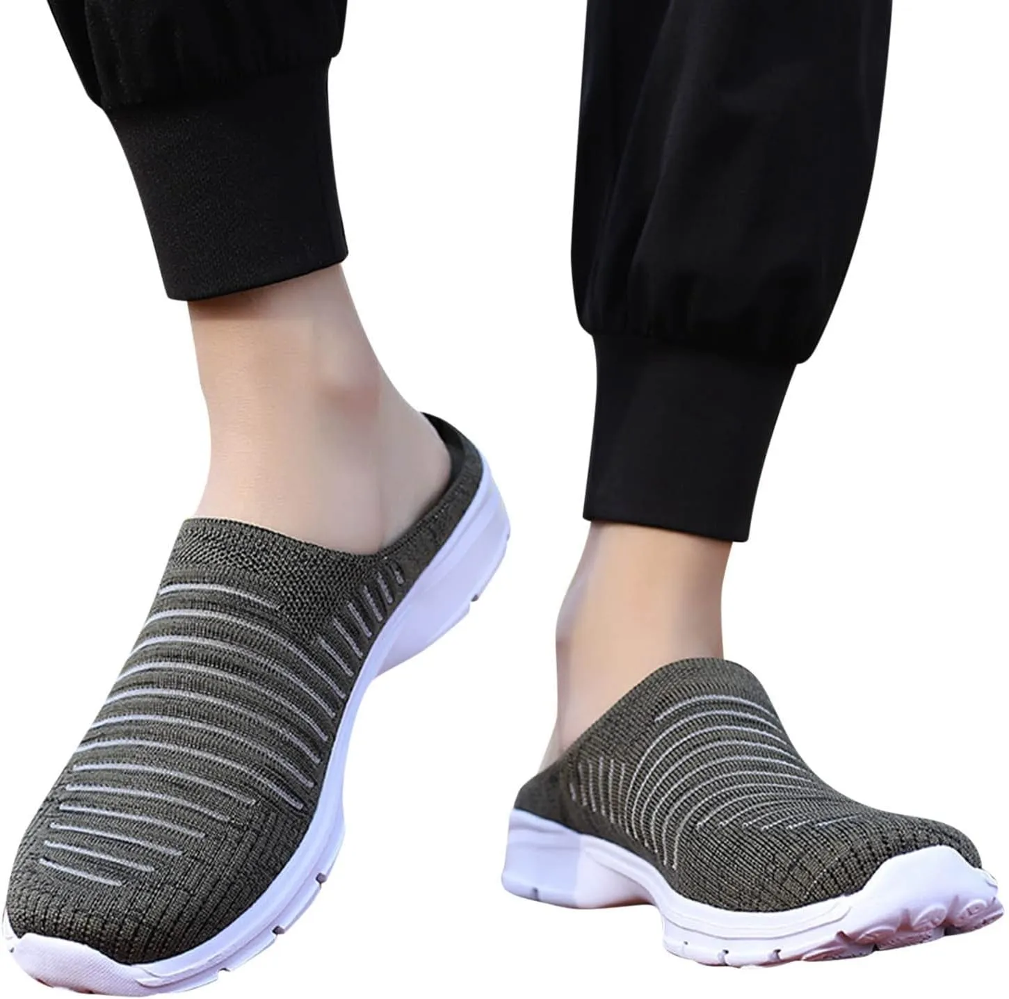 Womens Slip On Sneakers Casual Comfortable Walking Shoes Lightweight Canvas Flats Breathable Mesh Non Slip Loafers