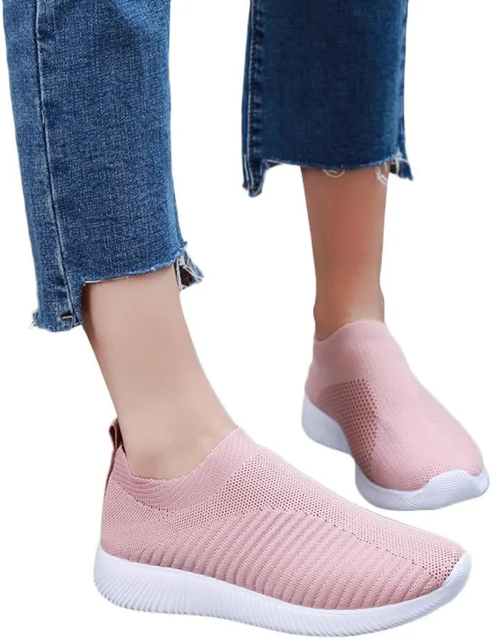 Womens Slip On Sneakers with Arch Support Business Casual Shoes Women Womens White Tennis Shoes Slip on Non Slip Low Top Casual Womens Loafers Men's Sneakers