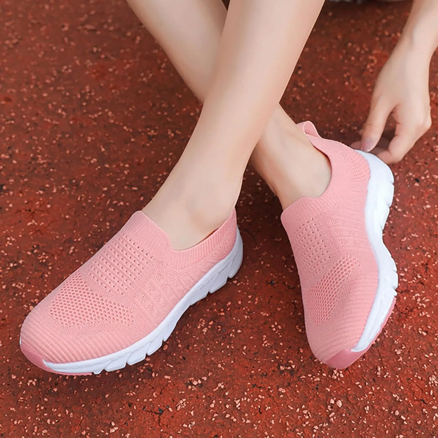 Womens Walking Shoes Sock Casual Ladies Fashion Sneakers Tennis Shoes Womens Dressy Casual Shoes Shoes Sneakers Brown Tennis Shoe Loafers Casual Slip On