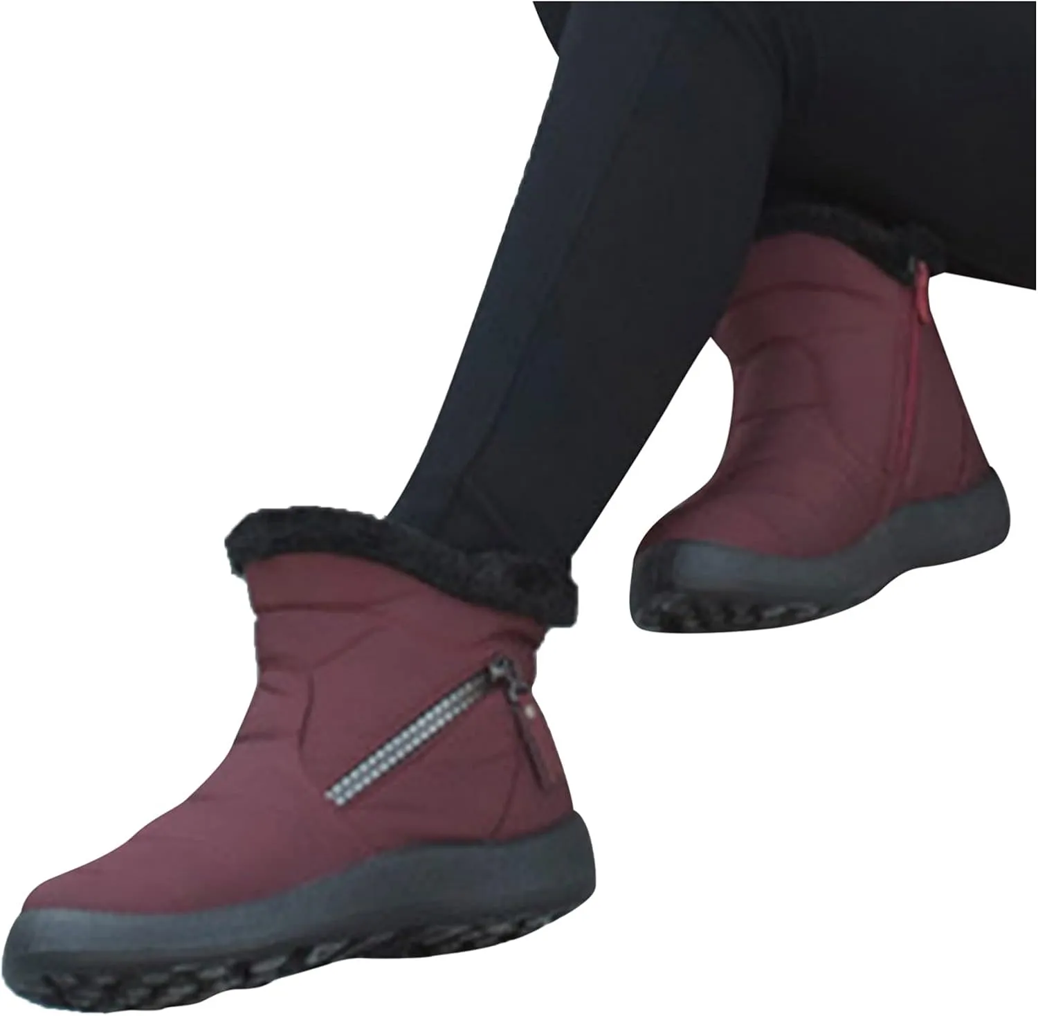 Womens Winter Boots Wide Width Adults Waterproof Slip On Boots Snow Boots for Womens Winter Shoes Warm Womens Snow Boot Slip On Hiking Boots Women Mens Booties Winter