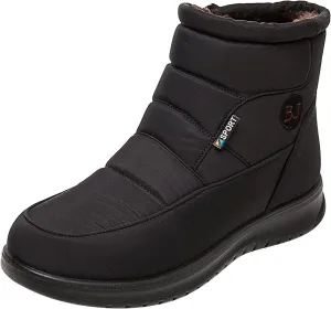 Womens Winter Boots with Zipper Waterproof Snow Shoe Womens Winter Snow Boots with Warm Fur Lining Winter Boot Women Slip On Womens Rain Boots Men's Winter Booties