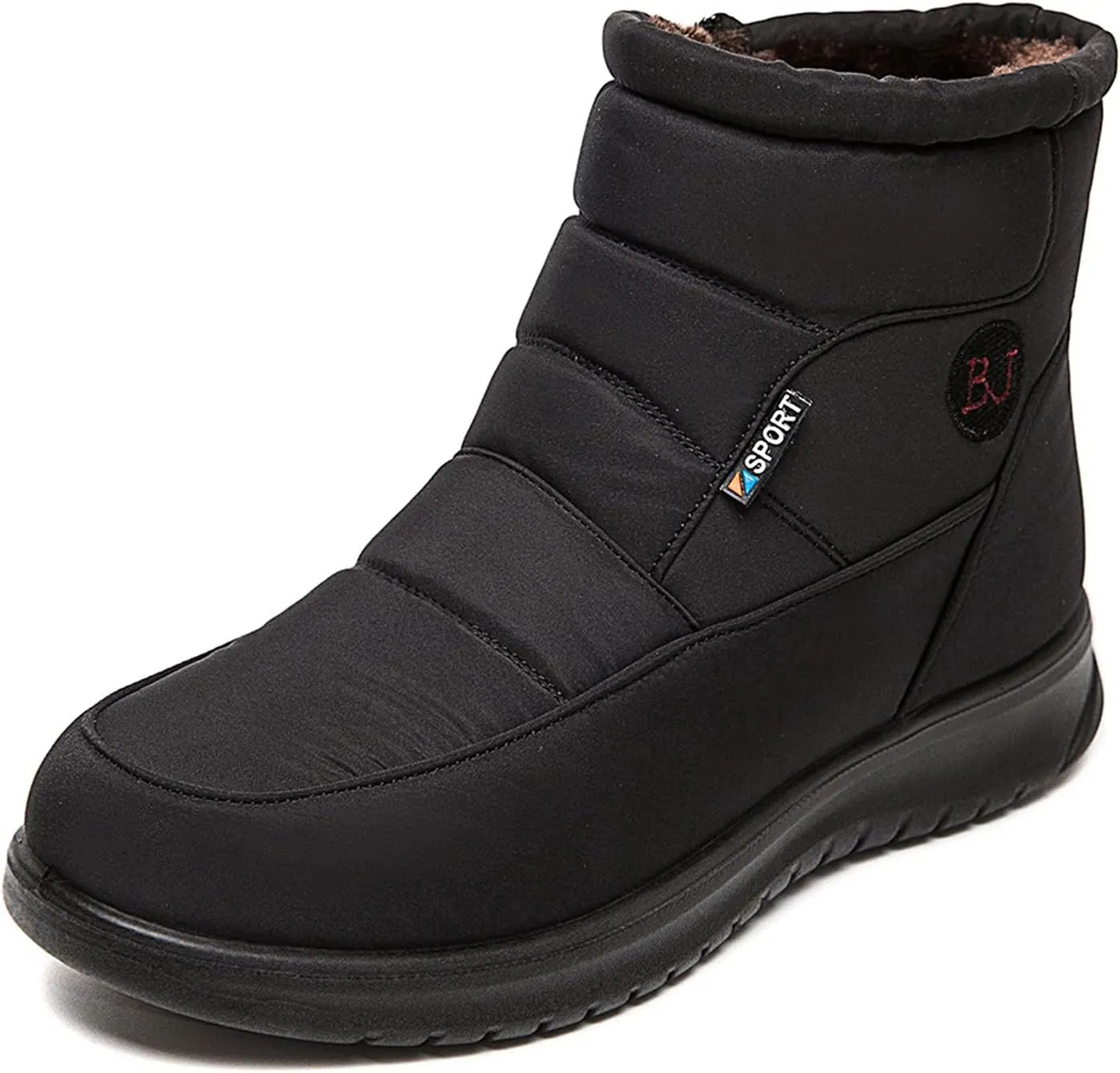 Womens Winter Boots with Zipper Waterproof Snow Shoe Womens Winter Snow Boots with Warm Fur Lining Winter Boot Women Slip On Womens Rain Boots Men's Winter Booties