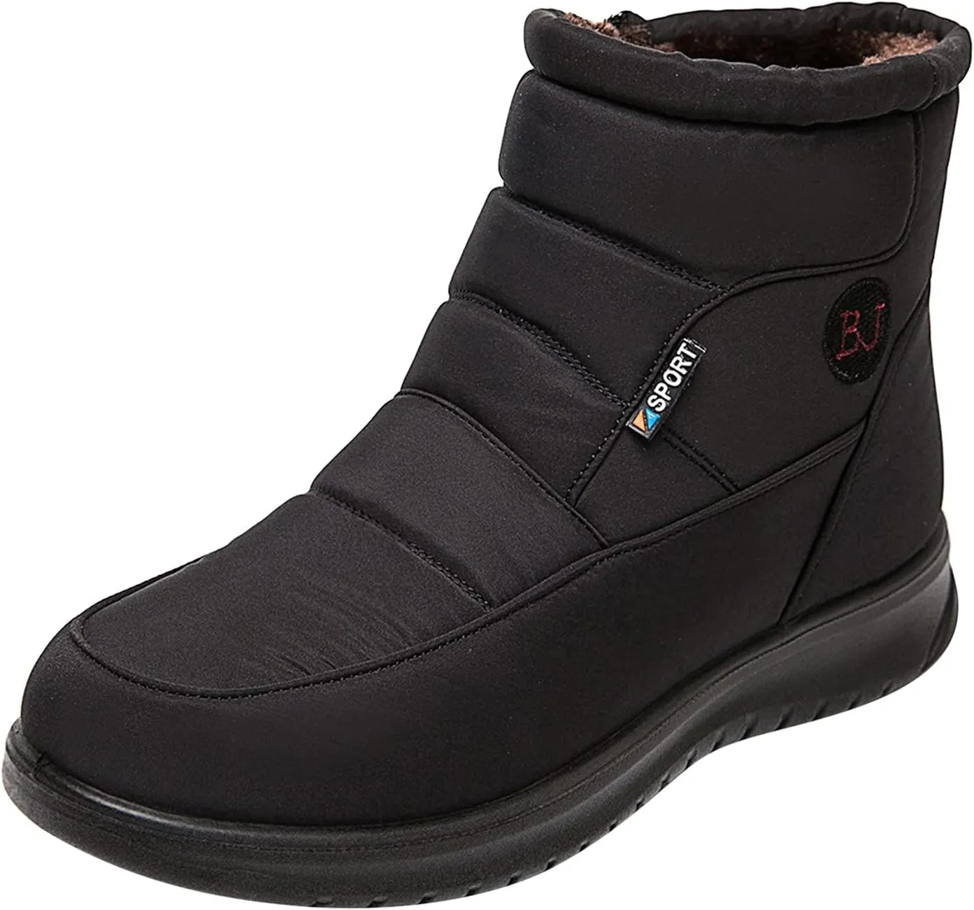 Womens Winter Boots with Zipper Waterproof Snow Shoe Womens Winter Snow Boots with Warm Fur Lining Winter Boot Women Slip On Womens Rain Boots Men's Winter Booties